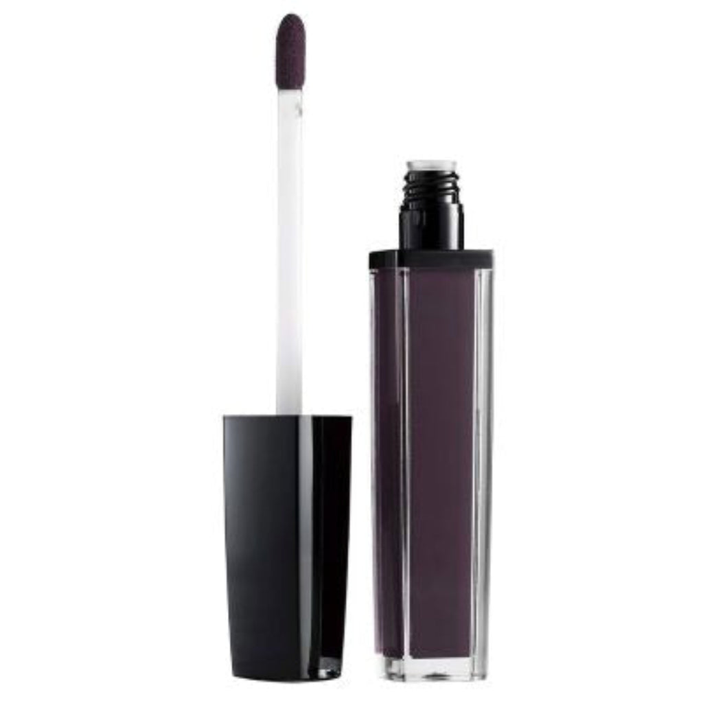 A black plum, high-pigment liquid lipstick with bold color and a long-lasting waterproof matte finish. 