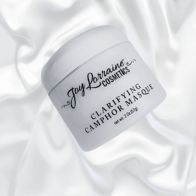 Camphor Acne Treatment Masque. fights acne, reduces oiliness, clears pores, soothes skin to promote a radiant complexion with sulfur and bentonite clay