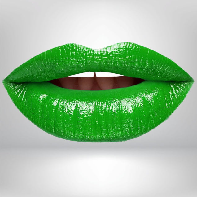 A light green, high-pigment cream lipstick with bold color and a smooth cream finish. 