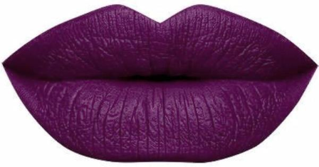 Rich purple liquid lipstick with a smudge-resistant, long-lasting matte finish and bold, full-coverage color.