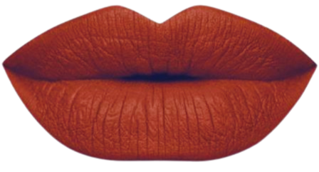 Swatch of San Juan Liquid Lipstick; a vibrant burnt orange matte lipstick.