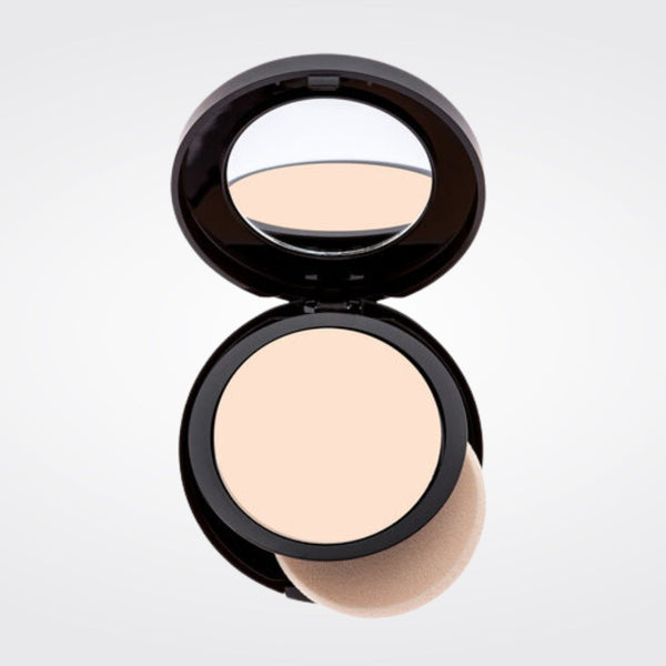 A long-wearing, pressed powder foundation with buildable coverage and a smooth, all-day matte finish from a dual powder compact.