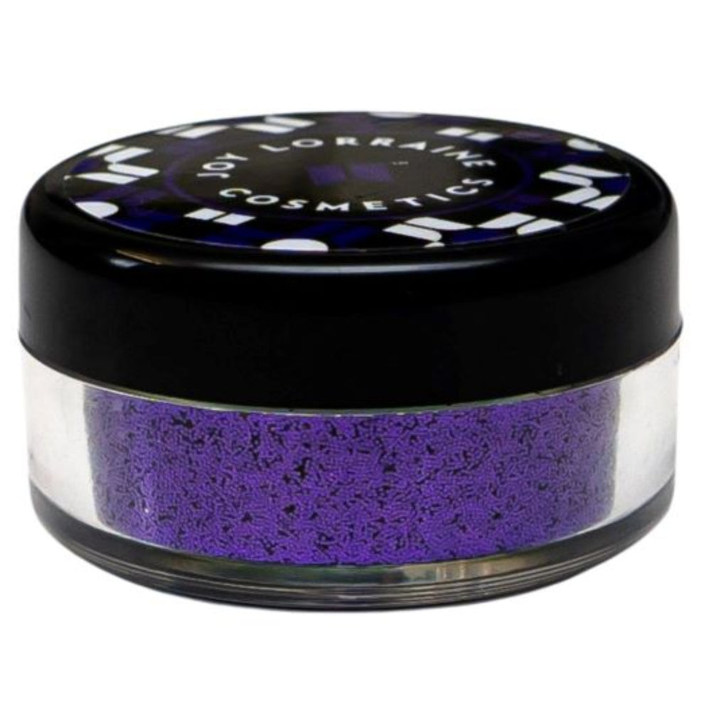 An ultra-fine bright purple cosmetic grade glitter for eye makeup, face and body with a high-impact shimmer. 